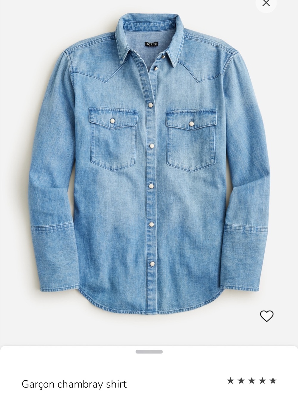 J. Crew Garçon Chambray Shirt